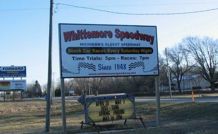 Whittemore Speedway - ENTRANCE SIGN